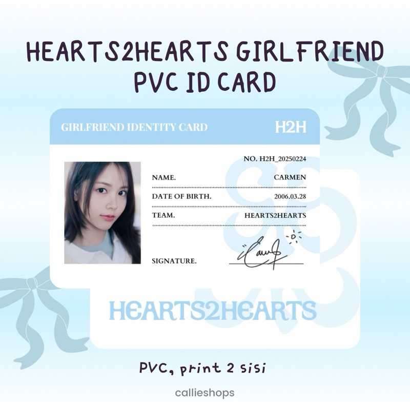 HEARTS2HEARTS H2H PVC ID Card/Photocard Jiwoo Carmen Stella Ye-On A-Na Ian Yuha Juun