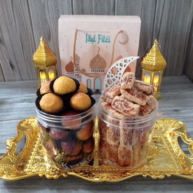 

hampers kue kering lebaran KUBAH EMAS bisa kirim LUARKOTA AMAN