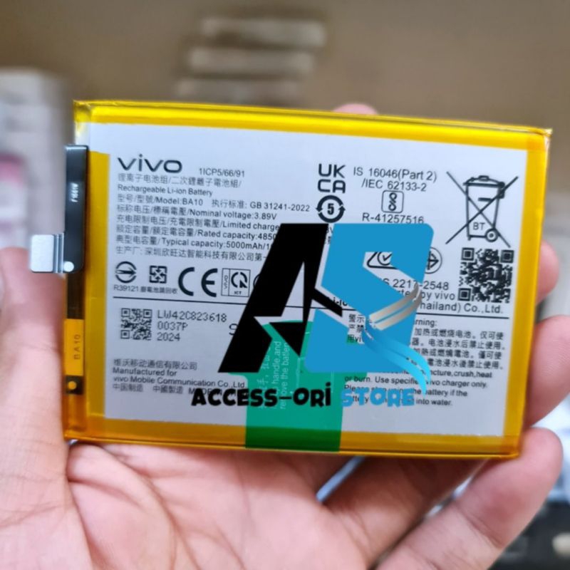 Batre Baterai BA10 Original HP Vivo Y17s Batrei Battery Tanam