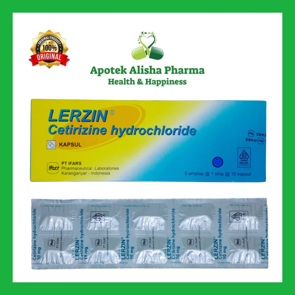 Lerzin Kapsul - Cetirizine Tablet Obat Flu Pilek Alergi