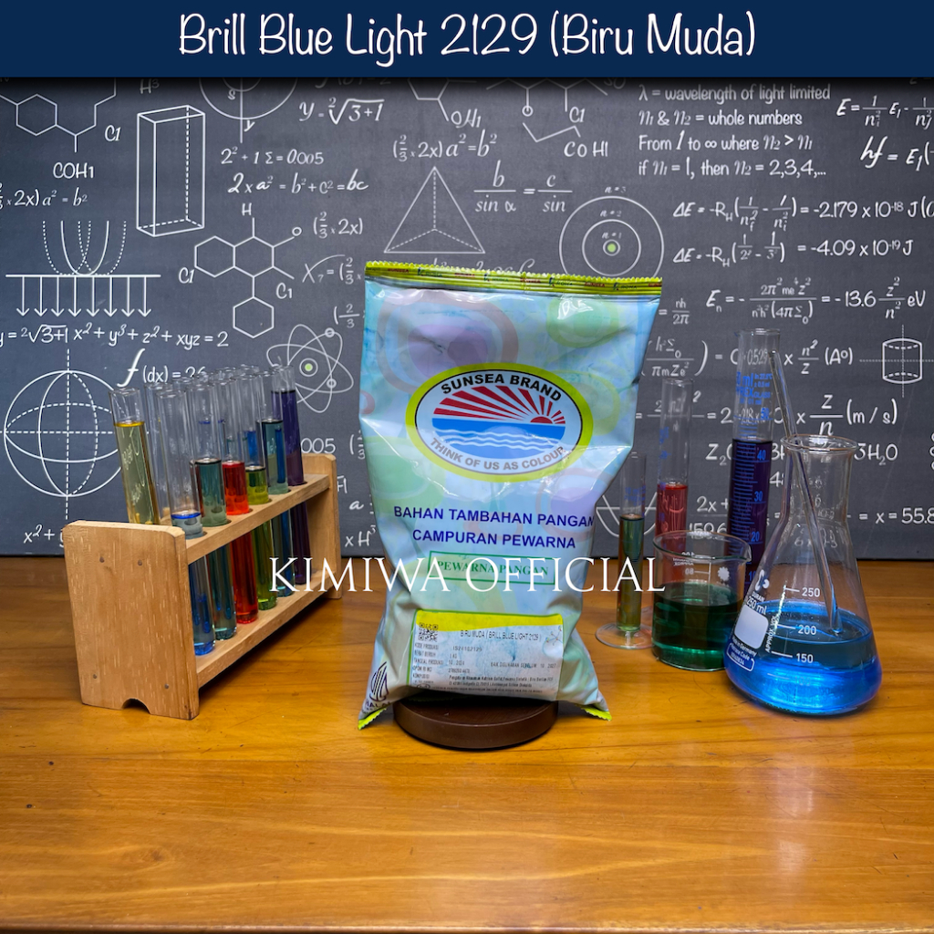 

Roha Brill Blue Light 2129 (Biru Muda) / Food Colouring /Pewarna makanan bubuk / Pewarna sabun cair - 1 Kg (ORIGINAL)