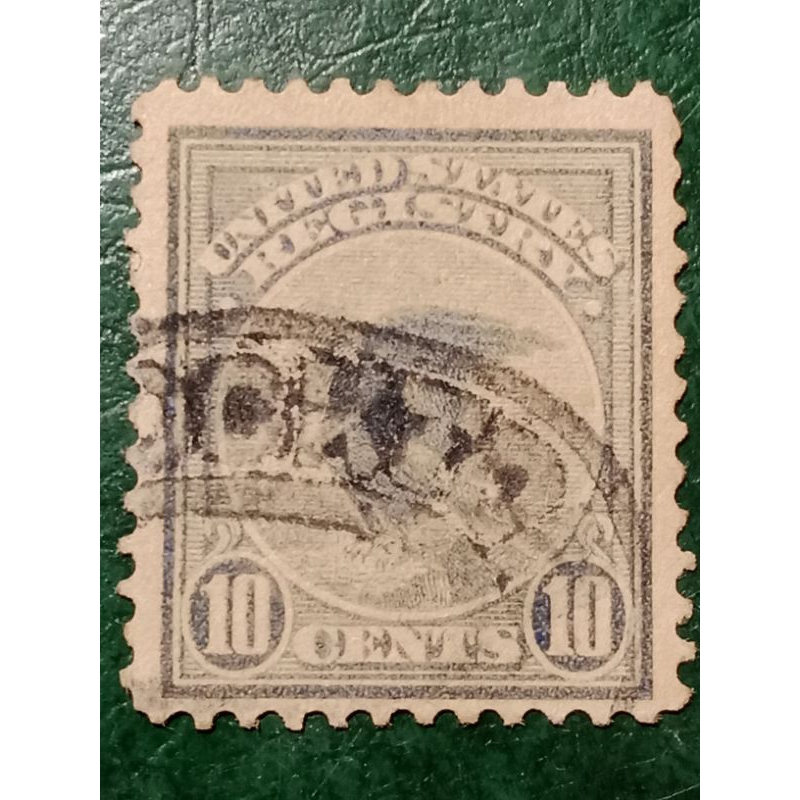 

Prangko USA Kuno 10 Cents Registry tahun 1911 USED