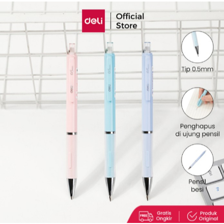 

Deli - Pensil Mekanik Besi 0.5mm / Mech Pen Hapus S347