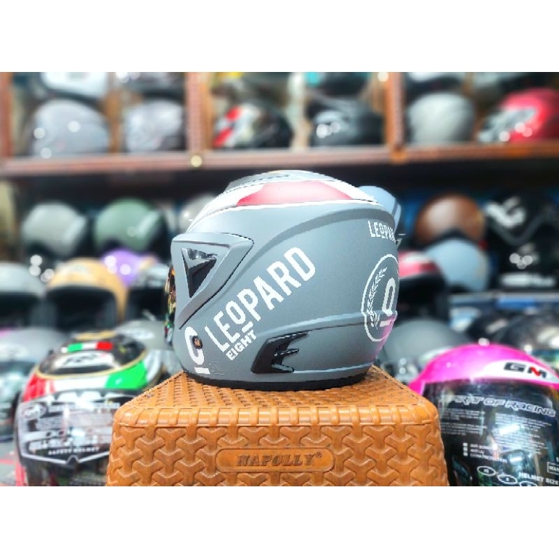 Helm Bcx Leopard Grey Stone Doff