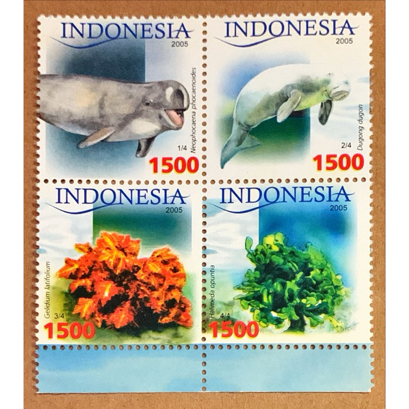 

(BA) PRANGKO INDONESIA 2005 FLORA DAN FAUNA 4V SERIES MNH.
