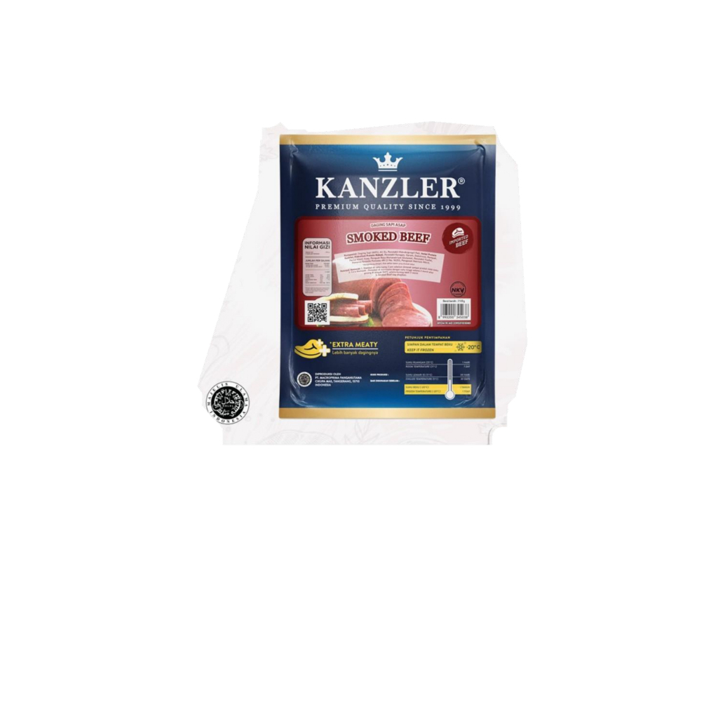 

Kanzler Smoked Beef Ham Slice Round Daging Sapi Asap 250 gram