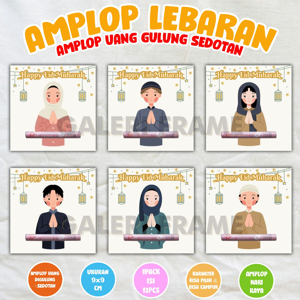 

AMPLOP CARD LEBARAN UANG GULUNG | AMPLOP THR KEKINIAN