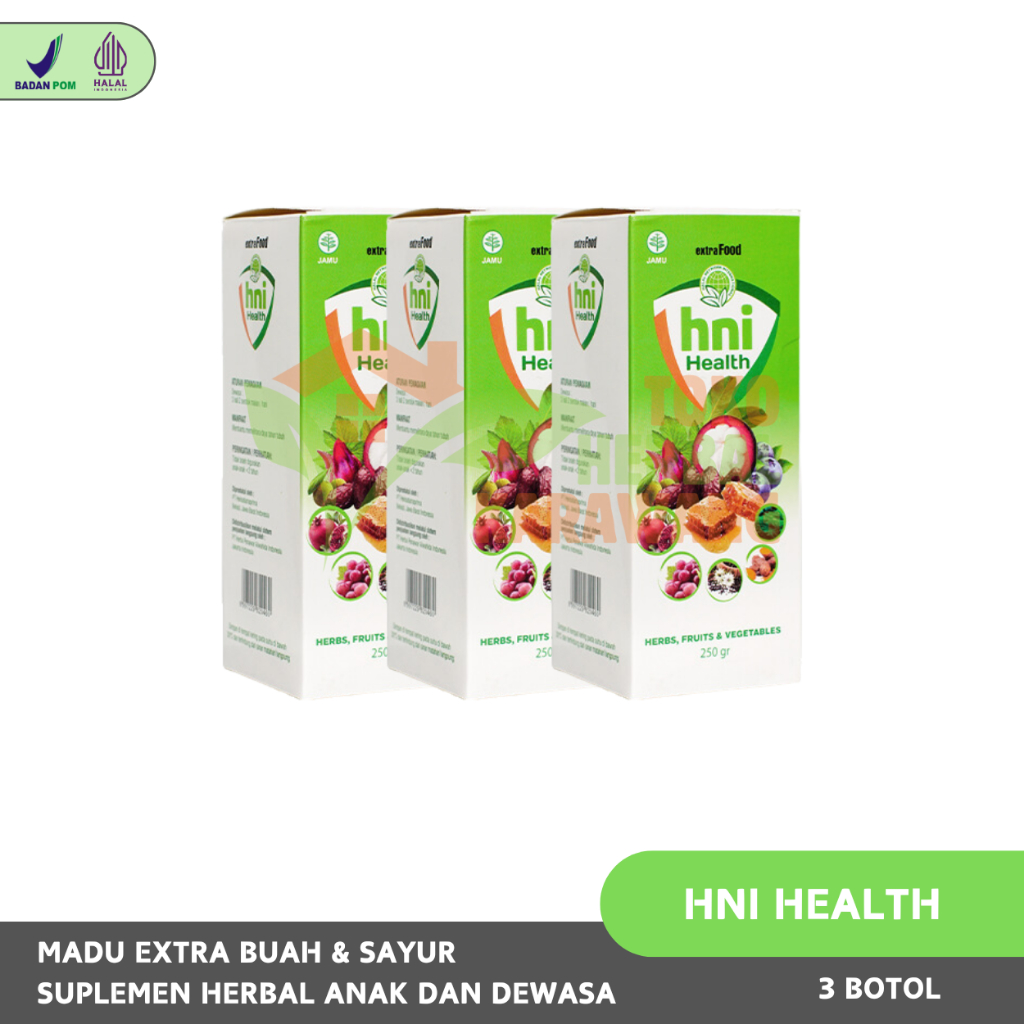 

Paket 3 Botol HNI Health Madu Extra FOOD HNI HPAI