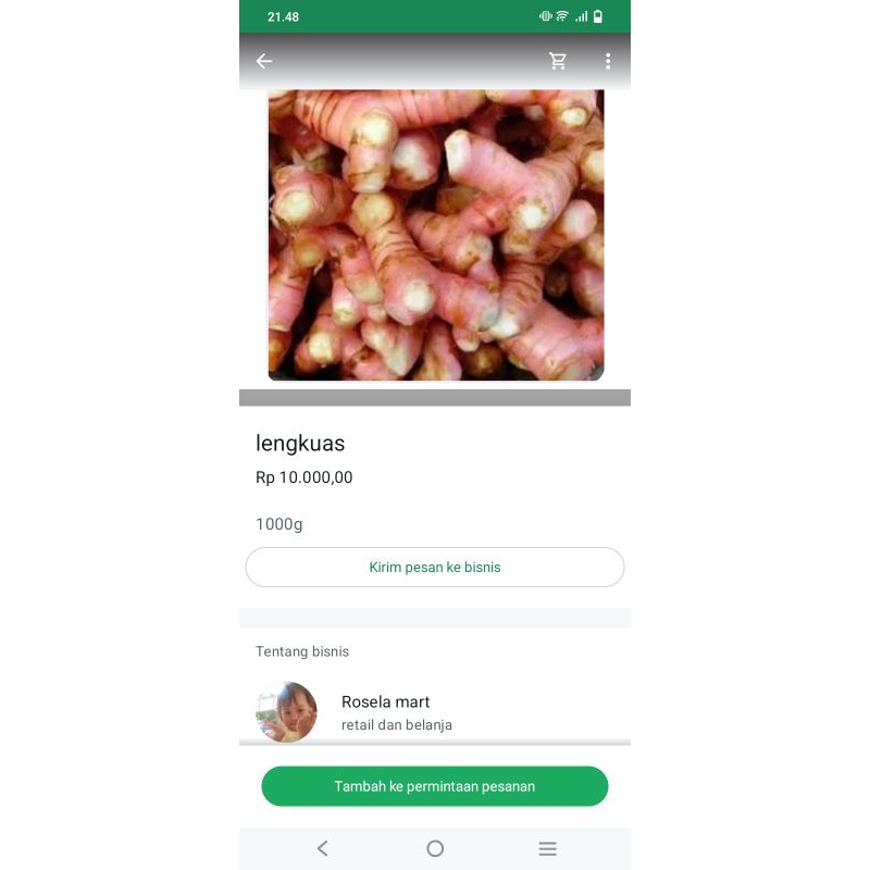 

lengkuas segar
