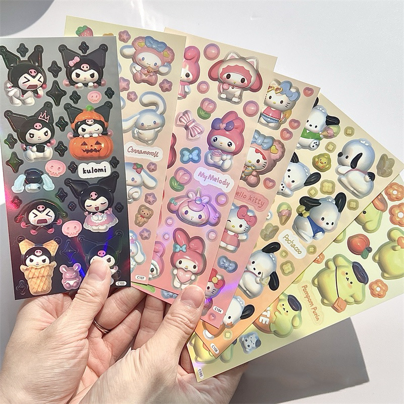 

Sticker Sanrio Glitter Hologram Cute Karakter Deco Lucu