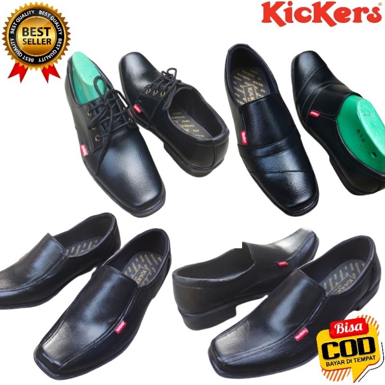 KODE J76U Sepatu Pantofel Pria Kerja Formal Kickers Sepatu Kerja Tali Kretek Slip On Sepatu Guru Ker