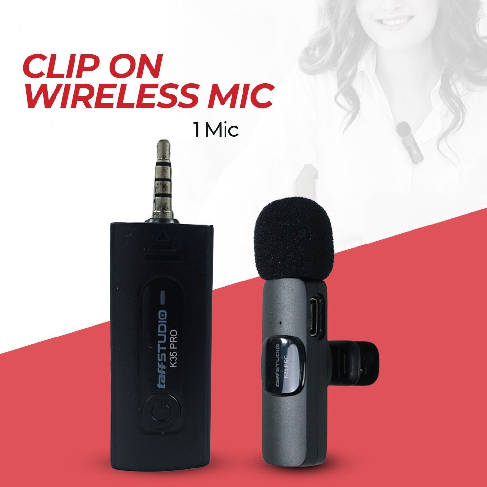 Klip On Mic WIreless / Clip On Mic Wireless Vlogging Singing 3.5mm