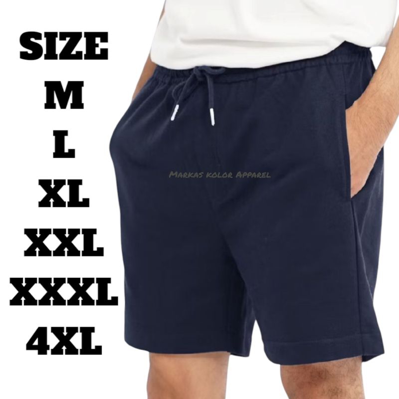 Celana Pendek Pria Wanita Kolor Jumbo Big Size XL XXL 4XL | Celana Kolor Harian Kain Kaos Bebyteri S