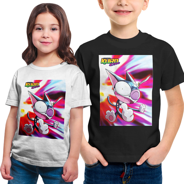 Kaos Cyborg Kuro-chan Anime Tshirt Anak Umur 2 s/d 12 Tahun