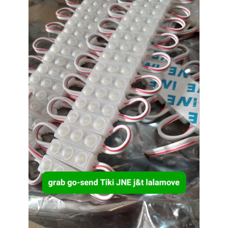 lampu led modul mini 3 mata nyala warna putih dc 12 volt