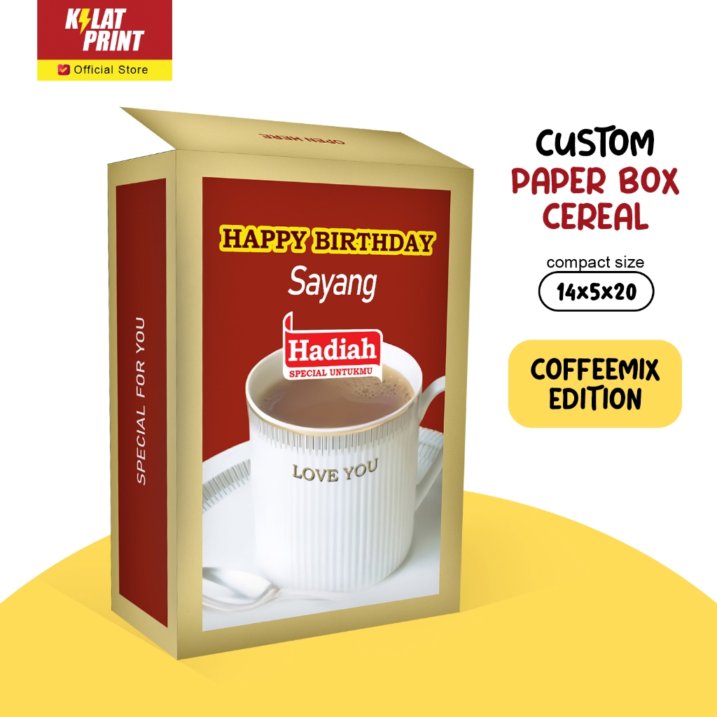 

Gift Box Custom Cereal Kado Ulang Tahun Ala Coffeemix Edition