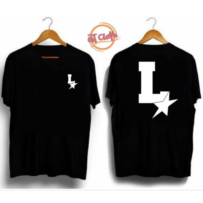 KAOS INISIAL HURUF L STAR SIMPEL