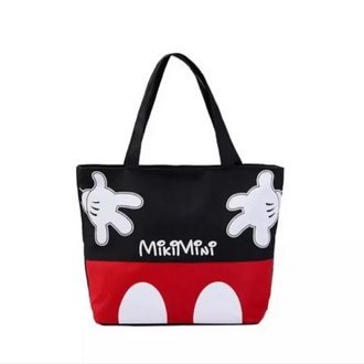 ks-store Tas Tote Bag Wanita Resleting Aesthetic Kekinian Motif Carakter MIKI MINI Korea Style