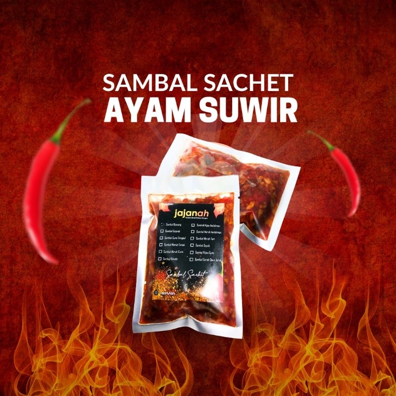 

SAMBAL SACHET AYAM SUWIR MERAH HIJAU 20gr