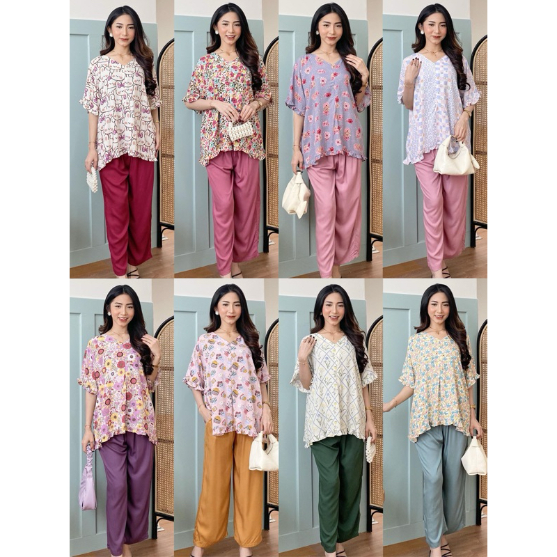[BISA COD] YOLA SET BY HD.id setelan rayon piyama adem