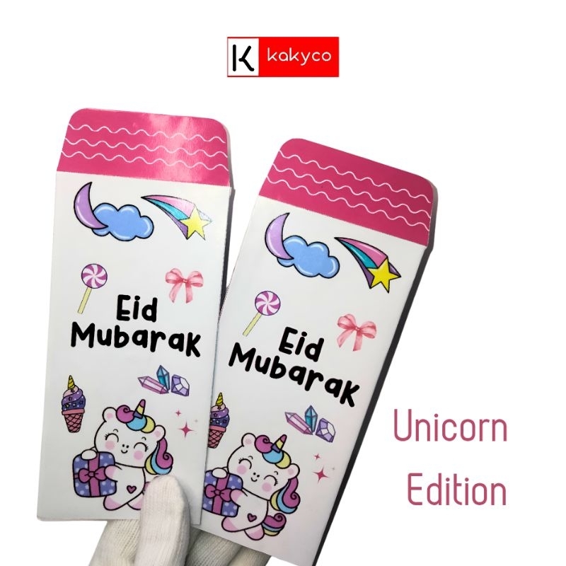 

Kakyco Amplop Unicorn Edition | Lebaran Hari Raya Idul Fitri 2025 Modern Elegan Mewah Premium Anak Kids Tanpa Dilipat Besar Tebal