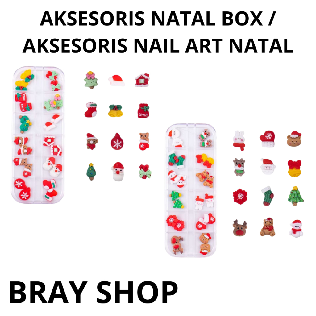AKSESORIS NATAL BOX / AKSESORIS NAIL ART NATAL