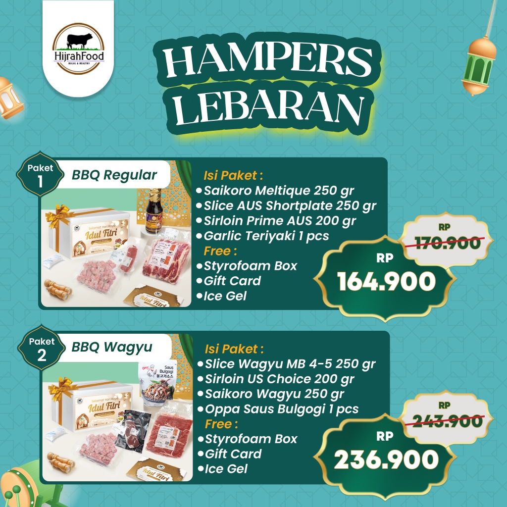 

Hijrahfood Depok Paket Hampers Spesial Lebaran Idul Fitri | Paket BBQ