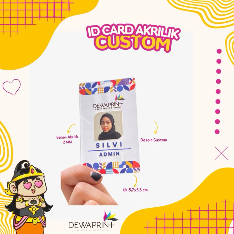

Dewa Souvenir ID Card Akrilik Custom / Kartu Member/ Kartu Organisasi