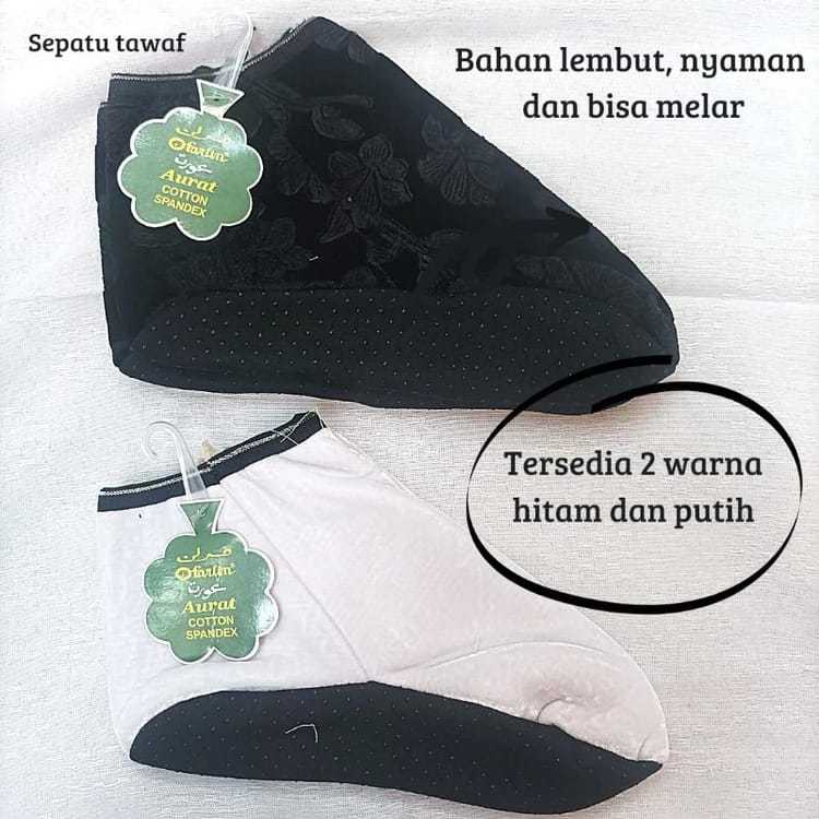 KAOS KAKI TAWAF HITAM/PUTIH KAOS KAKI HAJI/UMROH /PERLENGKAPAN HAJI DAN UMROH(YM)