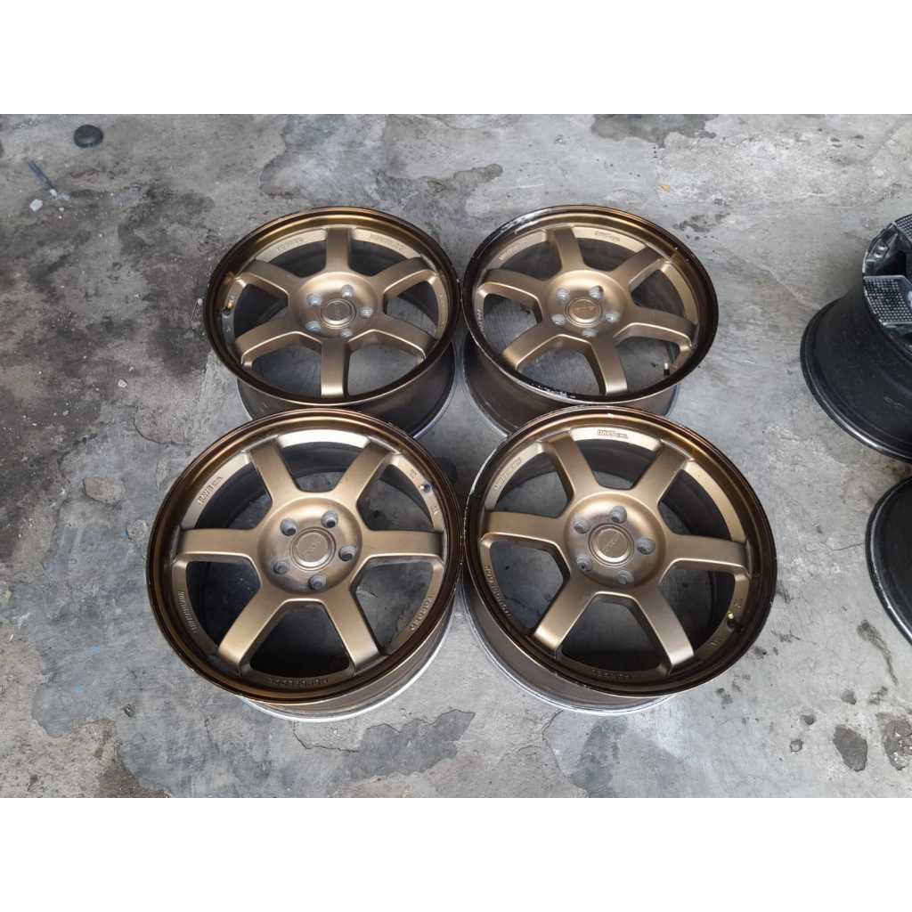 Velg Mobil Bekas TE37 Ring 18 Lubang 5x114 Untuk INNOVA TERIOS RUSH HRV CRV BRV HYUNDAY DLL