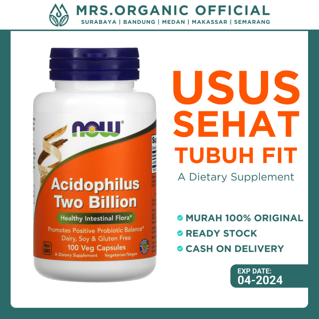 NOW Acidophilus Two Billion 100 Veg Capsules