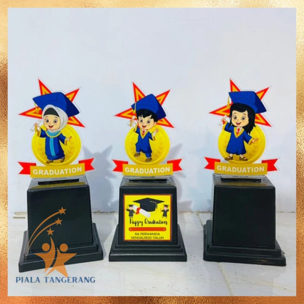 Piala Wisuda TK Model Bintang Plakat Wisuda Anak Model Bintang Toga Piala Wisuda Akrilik Custom