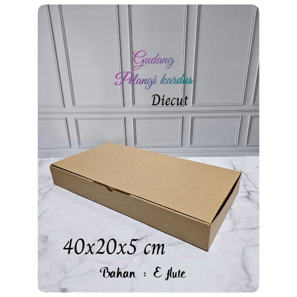 

Kardus karton Uk. 40x20x5 cm...Model diecut/pizza