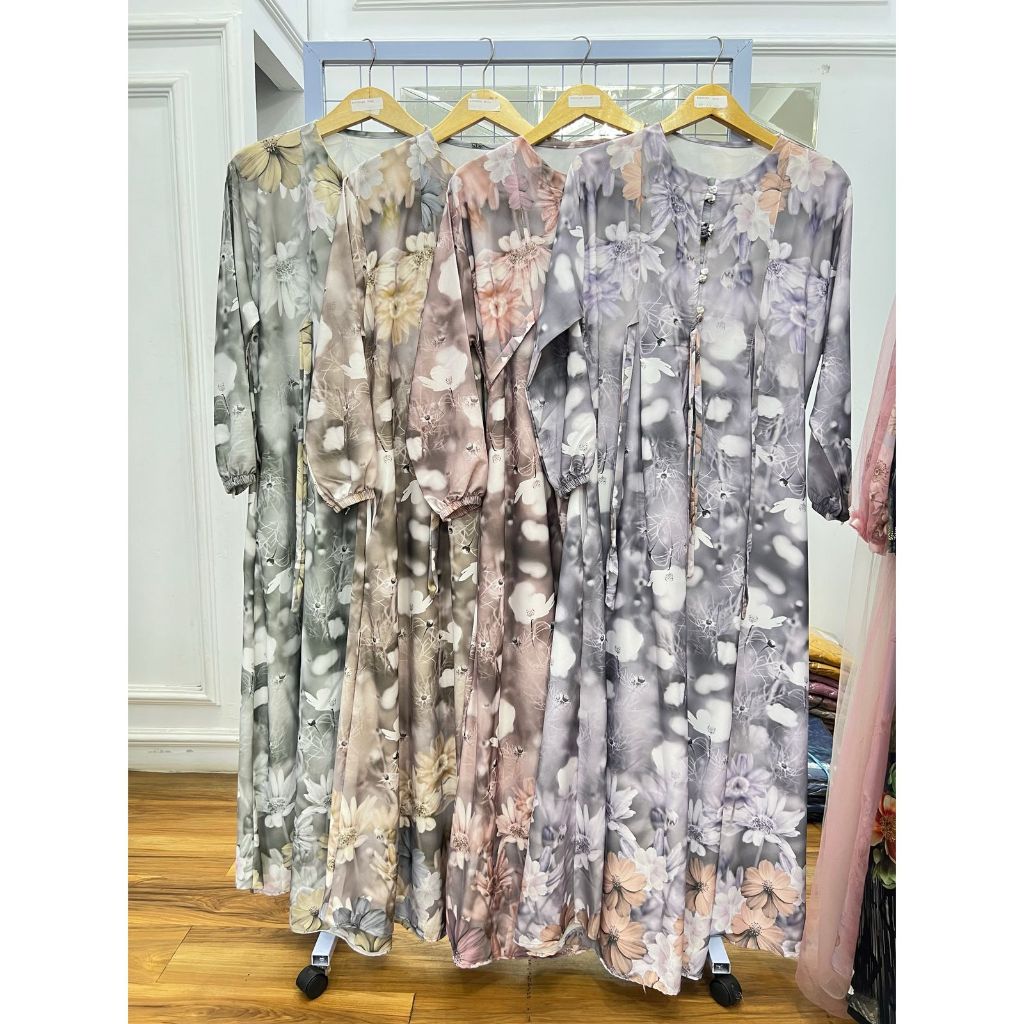 Kenanga Dress Maxmara Premium All Size Ori Arraffa Syari