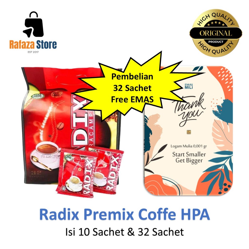 

Radix Premix Coffe HPA Malysia Kopi Radix