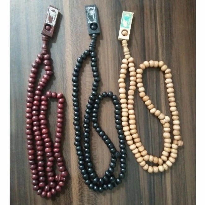 SOUVENIR TASBIH KAYU 99 BUTIR SOUVENIR PERNIKAHAN KELAHIRAN OLEH-OLEH HAJI TASBIH KAYU WALI KUKUN