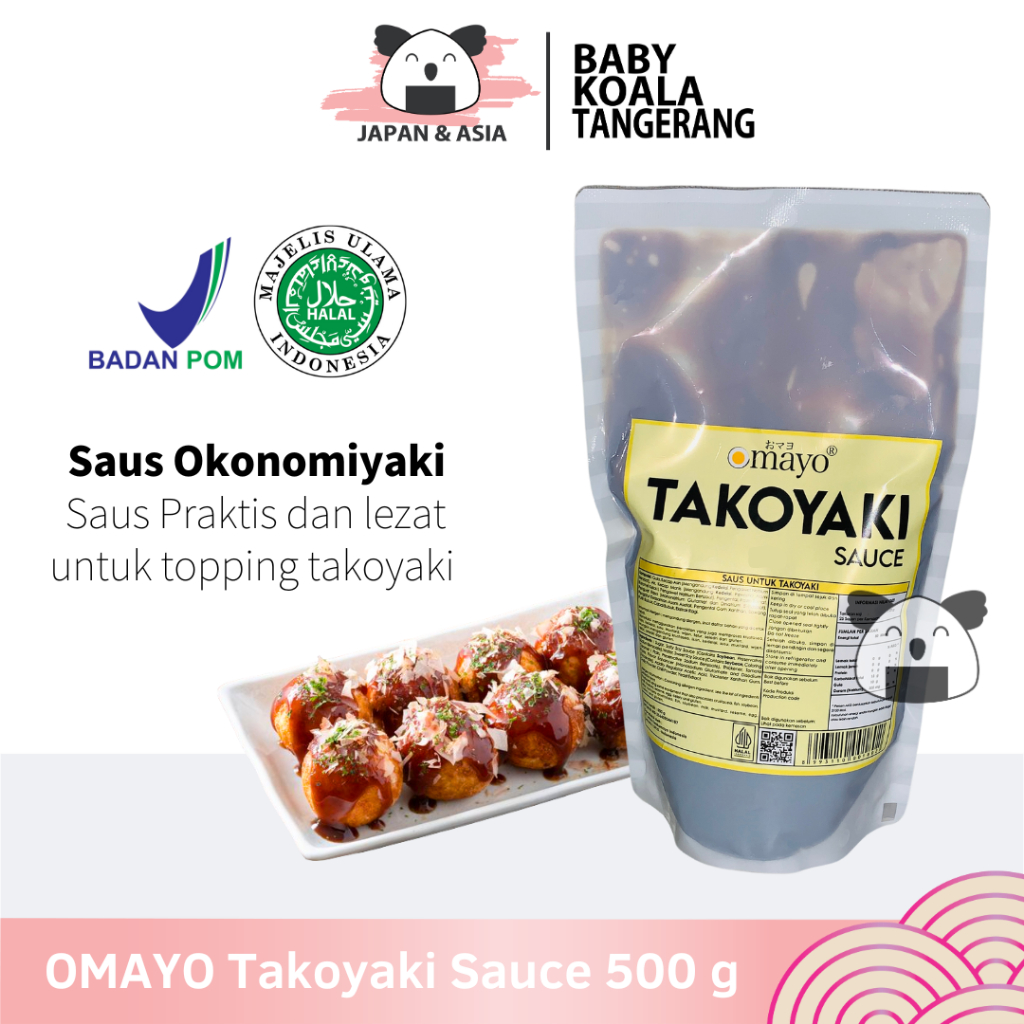 

OMAYO Takoyaki Sauce 500 g Halal │ Saus Topping Takoyaki & Okonomiyaki