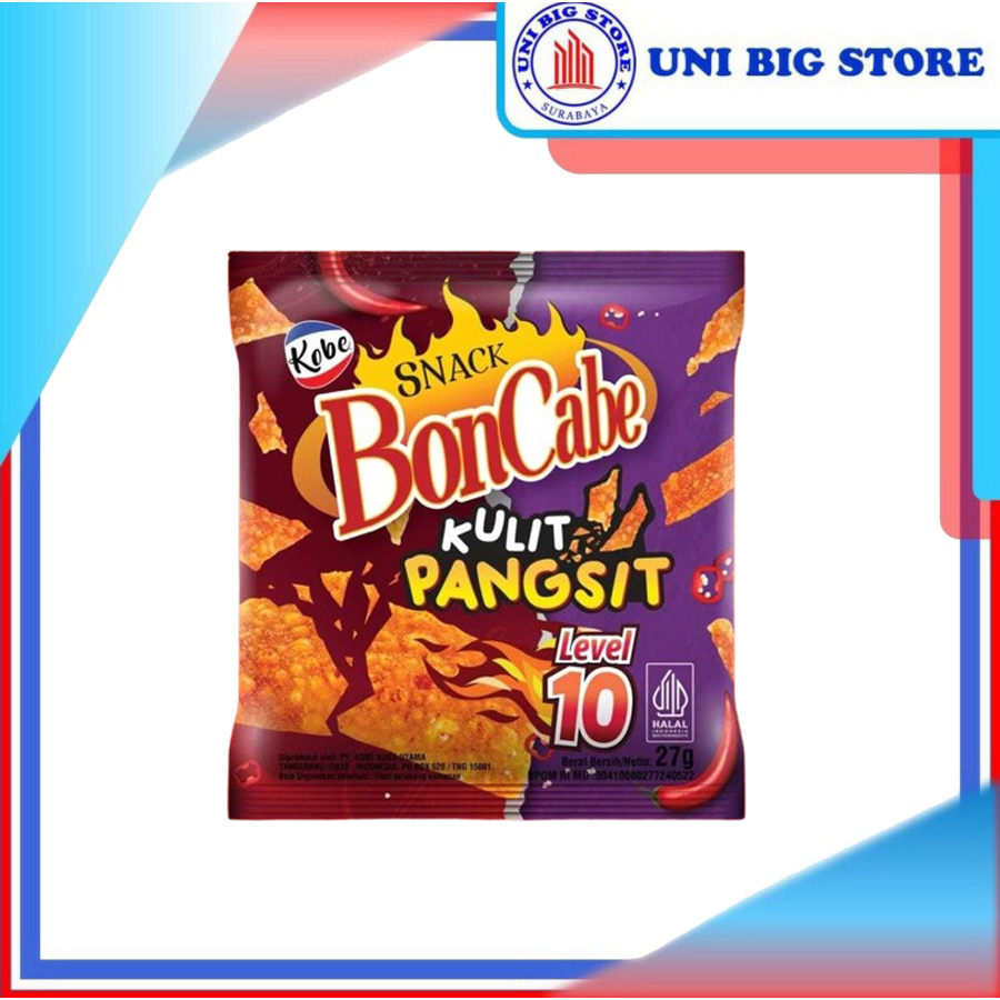 

Boncabe Snack Kulit Pangsit 27 gr Level 10 Keripik Pangsit Krispi Kobe