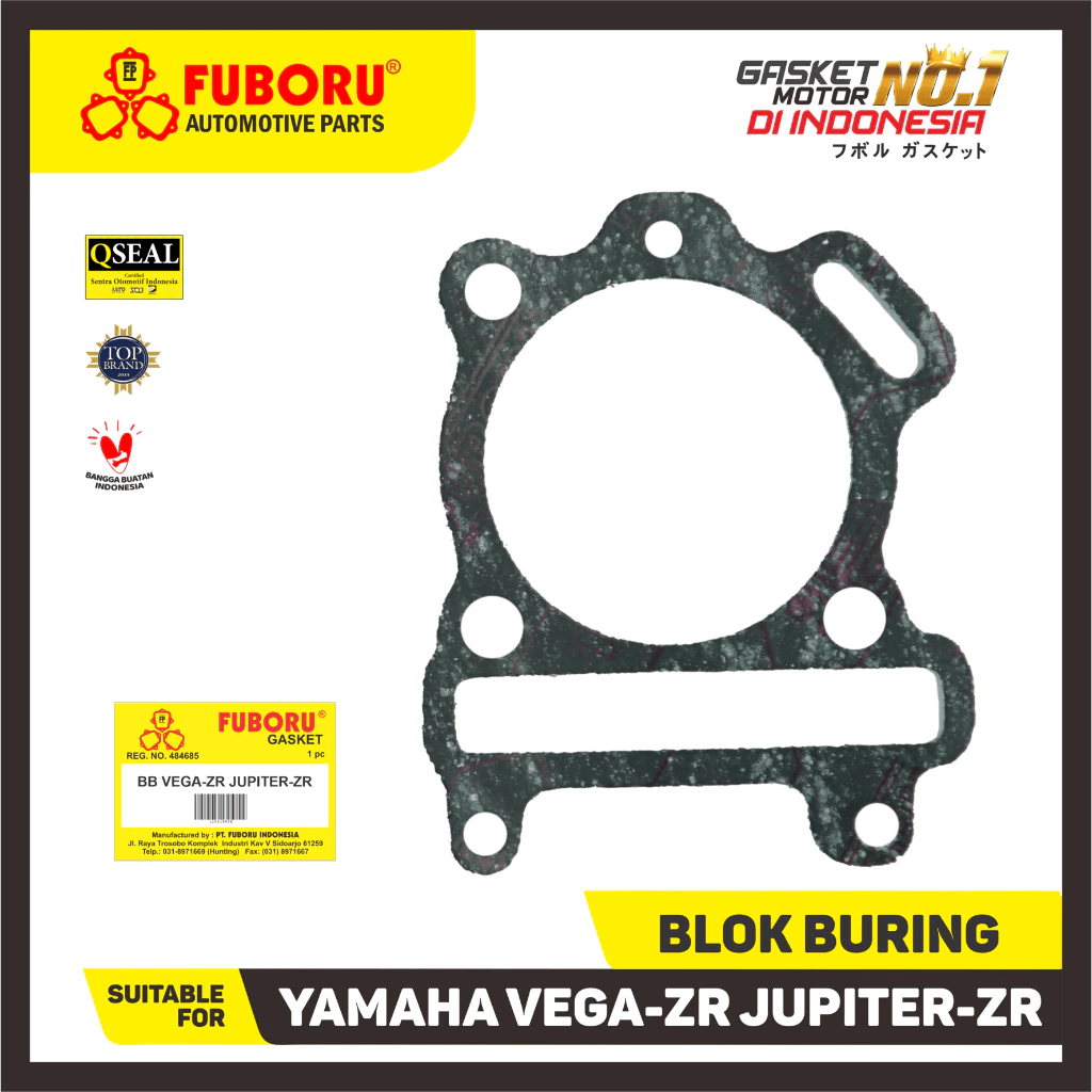 PAKING BLOK BURING YAMAHA VEGA ZR PERPAK GASKET BAWAH PAKING KAS ANTI BOCOR FUBORU