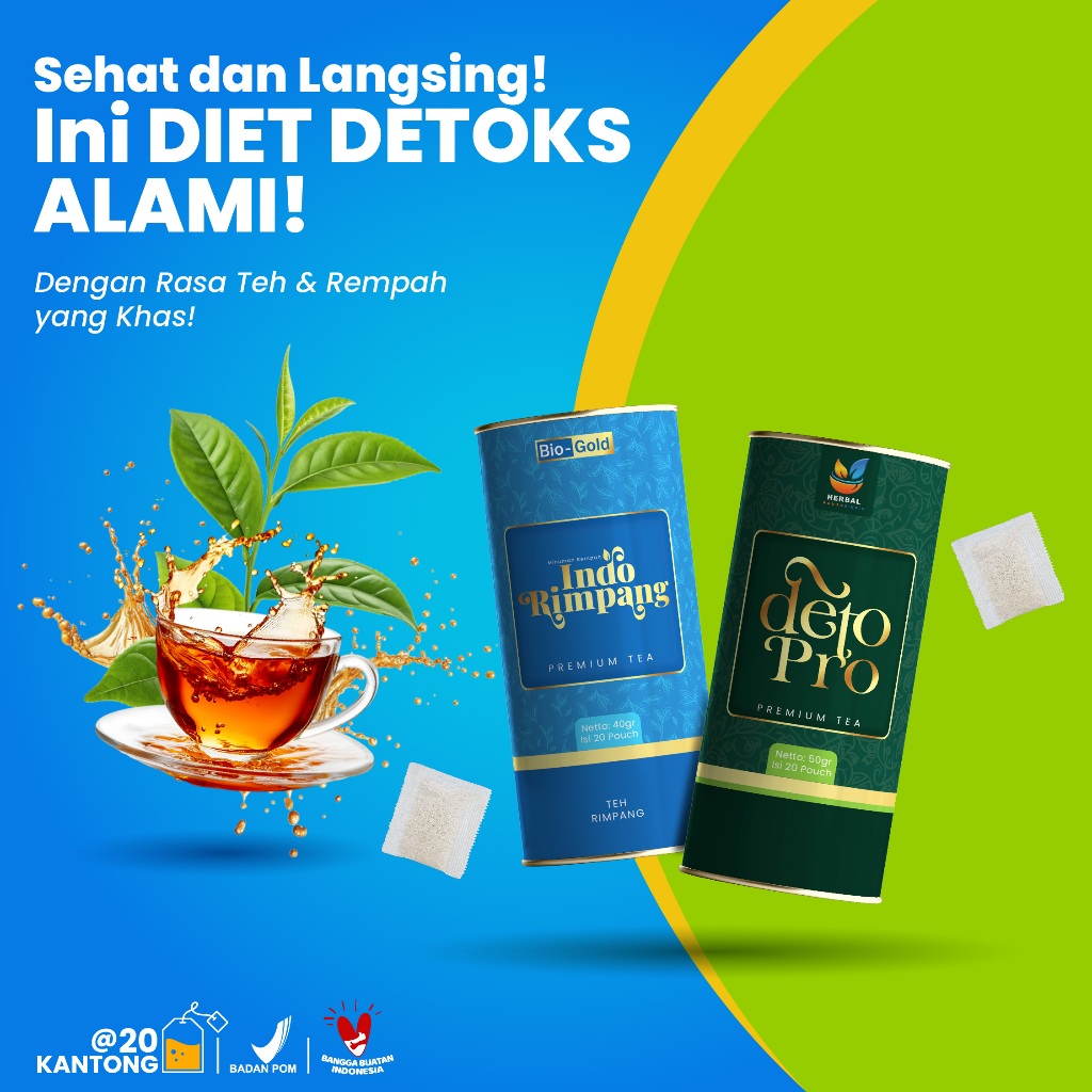 

Bundling Spesial Teh Indo Rimpang & Deto Pro – Solusi Langsing & Tubuh Sehat Herbal Alami Detox Diet