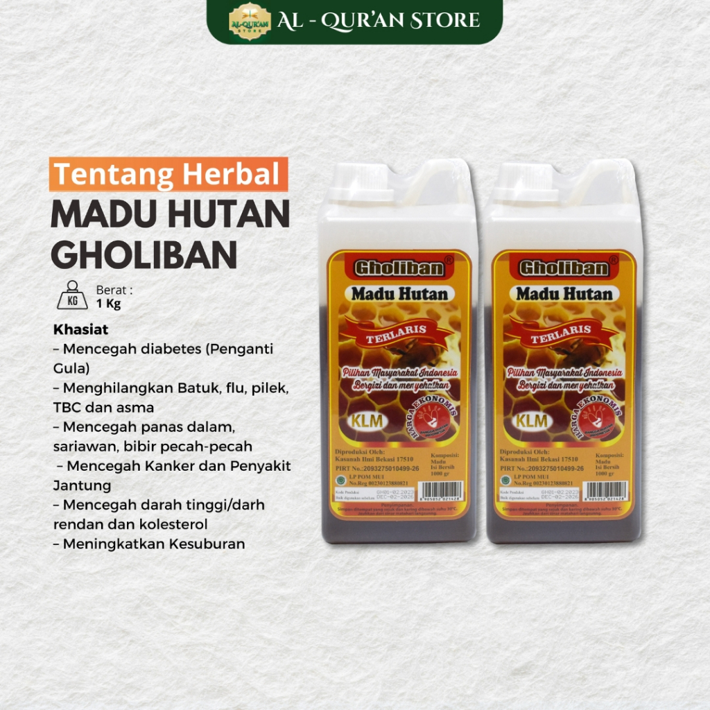 

RB Goliban Isi 1kg Madu Murni Asli 100% Honey Hutan Gholiban Kalimantan Minuman Kesehatan