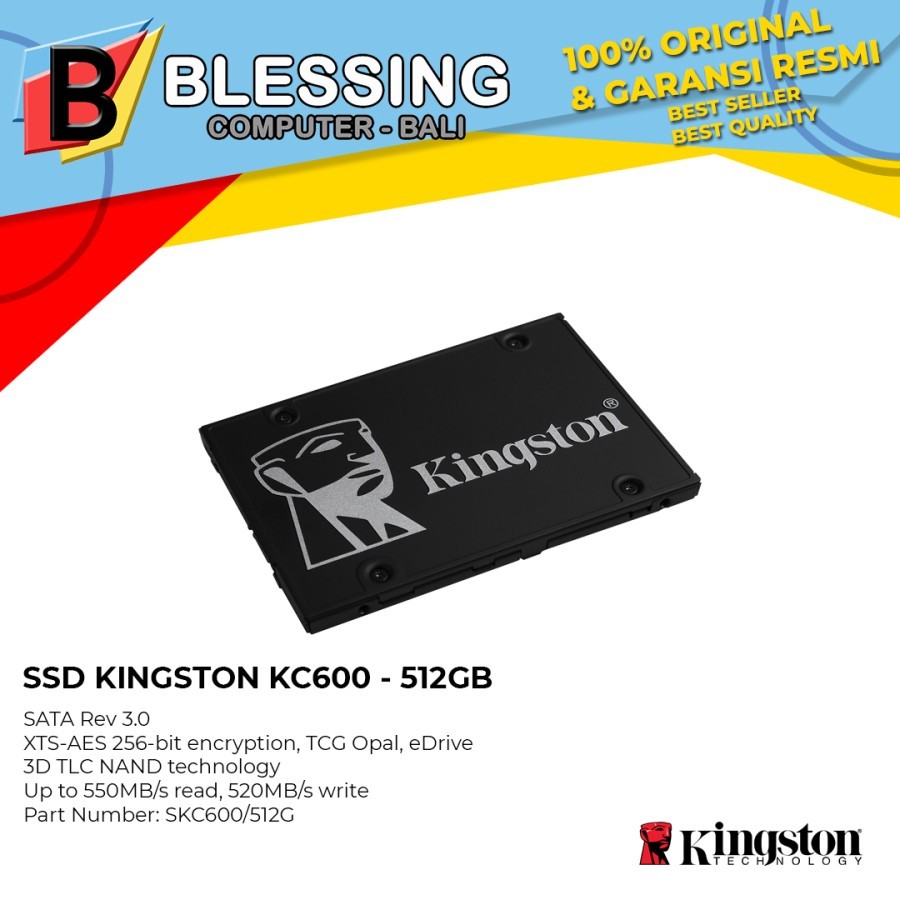 SSD KINGSTON 512GB KC600 SKC600/512G / SSD 512GB Kingston
