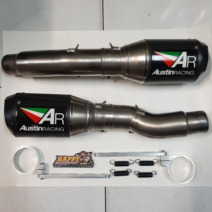 Knalpot Slip On Austin Racing Carbon GP1R Z1000 Original + Bracket