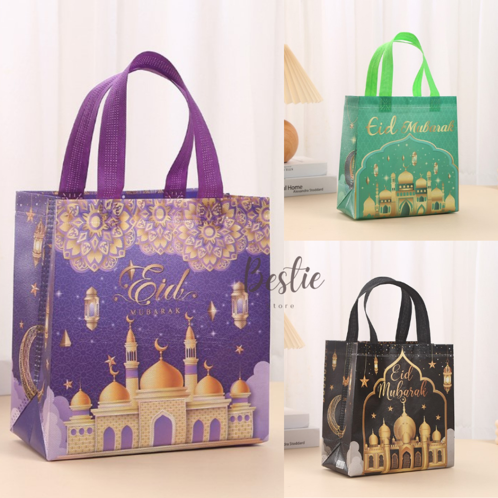 

Bestie Tas Souvenir Giftbag Hampers Idul Fitri Goodie Bag Lebaran Eid Mubarak Non Woven Anti Air