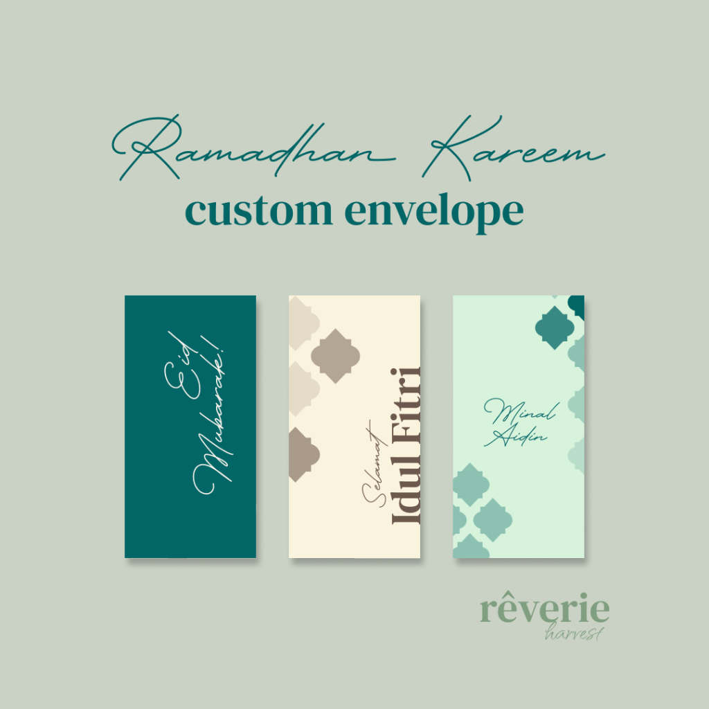 

rêverie harvest | FREE custom eid al-fitr customizable envelope - amplop lebaran, idul fitri, unik, aesthetic