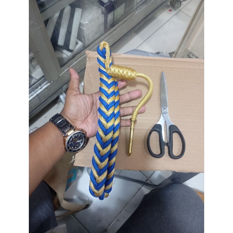 talikur ajudan PDH TNI AL warna biru kombinasi emas