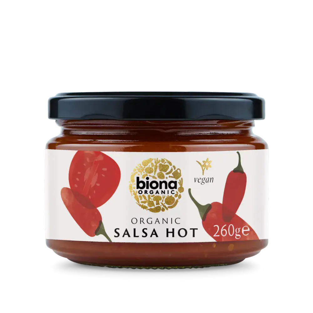 

Biona Organic Salsa Hot 260g – Saus Salsa Pedas Vegan & Organik