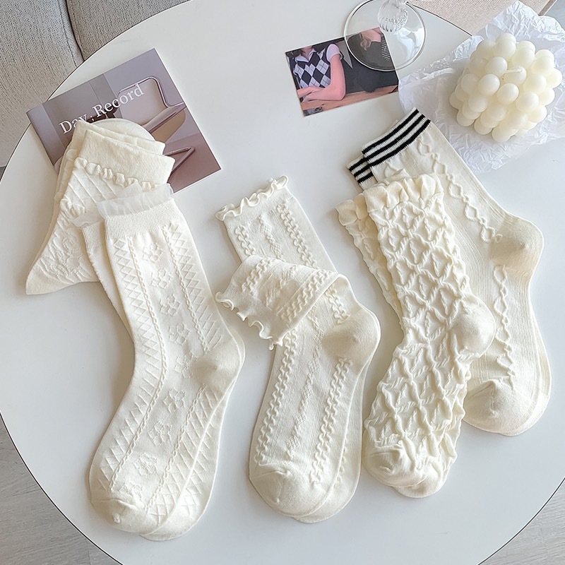 [Tokobig] Shine Kaos Kaki Anak Perempuan Kaos Kaki Anak Polos Putih