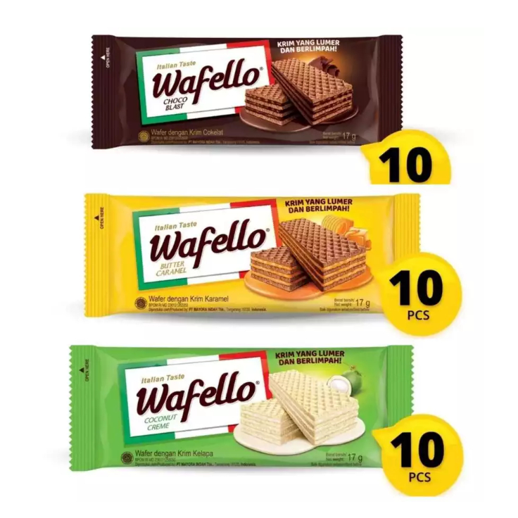 

ROMA WAFELLO WAFER RENCENG ISI 10 PCS