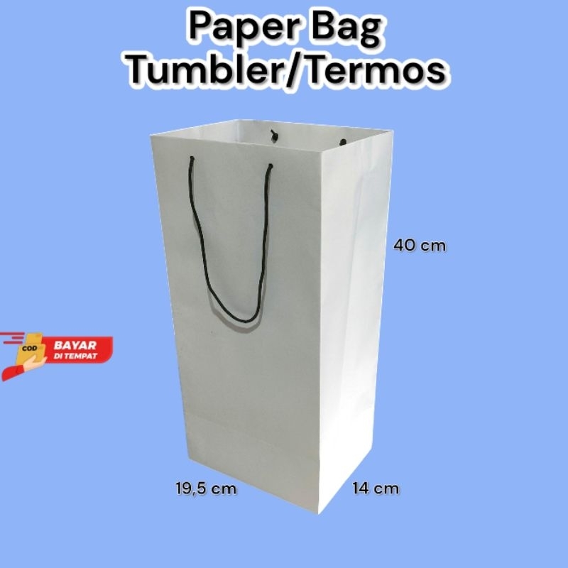 

Paper Bag Tumbler/Termos Ukuran 19,5×14×40 cm